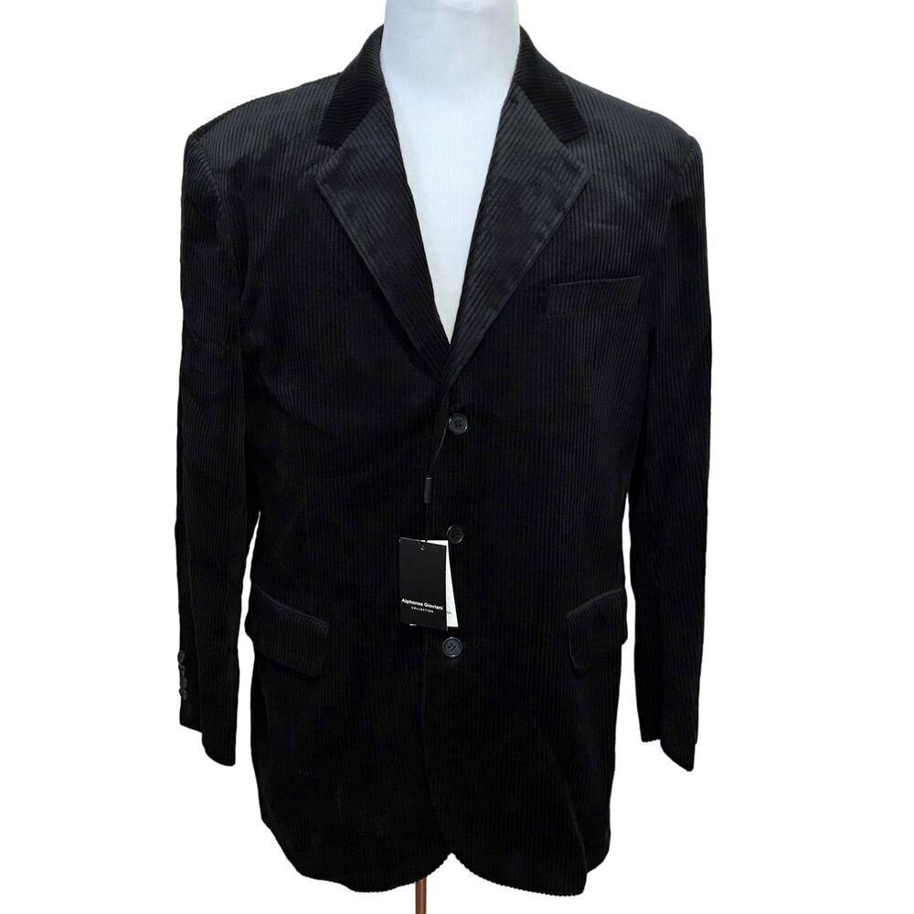 Alphonse Gioviani NWT Black Corduroy Blazer Men Various